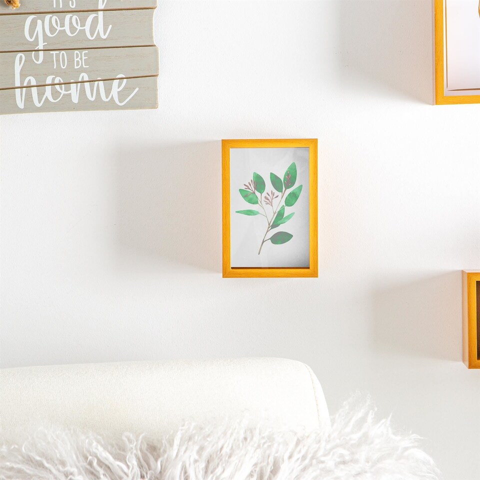 image 1 of Nicola Spring 4 x 6" Deep Photo Frame - Light Wood - 3D Deep Box Picture Frame Portrait Display Case (17.5 x 12.5cm)