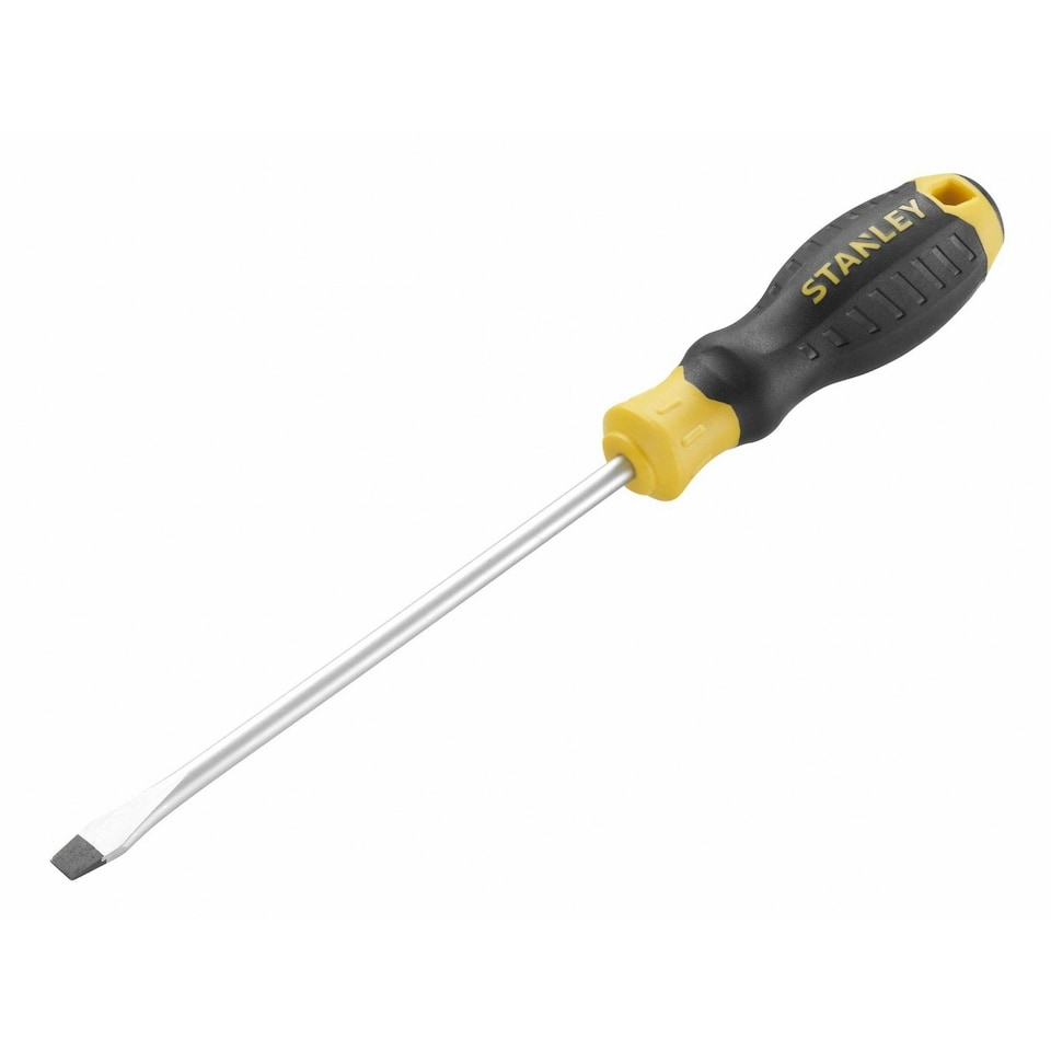 Stanley Hand Tools Cushion Grip Screwdriver, Flared Tip - Multi Colour - 6.5 x 150mm