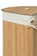 image 4 of Orsina Natural Bamboo Corner Laundry Hamper, Space-Saving Triangular Design With Lid And Cotton Lining