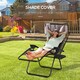image 5 of Outsunny Zero Gravity Lounger Chair, Folding Reclining Chair, Brown