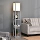image 7 of HOMCOM 3Tier Floor Lamp, Floor Light with Storage Shelf, Reading Standing Lamp with Acrylic Shade for Living Room, Bedroom, Kitchen, Dining Room, Office, Dorm, 160cm, Grey