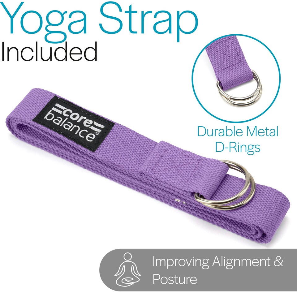 image 1 of Foam Yoga Bricks & Strap - Purple