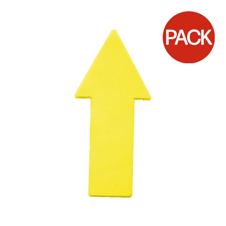 Pre-Sport Floor Arrow Marker (Pack Of 6) - Yellow - One Size