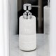 image 2 of Showerdrape Bianco Frost Onyx White Bathroom Accessory Set - Soap Dispenser & Toothbrush Holder | White | White | 1