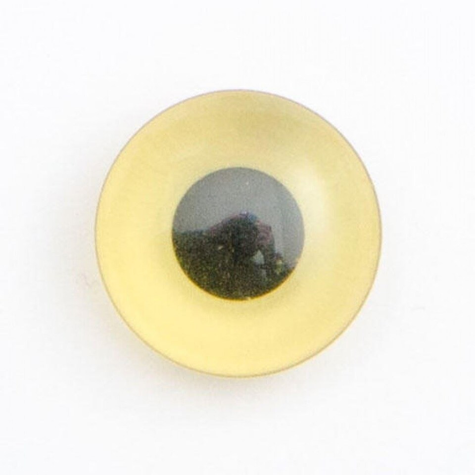 Minerva Yellow Round Toy Eye Buttons for Toy Making - 11.5mm - per value pack of 100