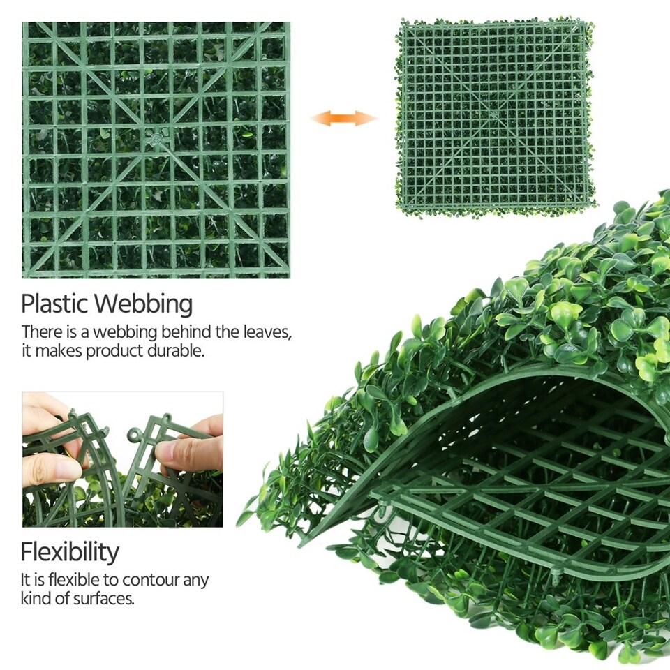 image 1 of Yaheetech 50 cm x 50 cm Artificial Boxwood Hedge Panel Plastic Greenery