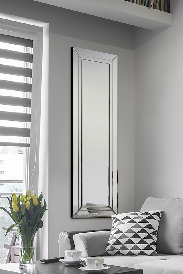 image 1 of Cranbury All Glass Dress Mirror 120 x 40 CM | Multi