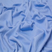 Blue Jacquard Textured Stretch Knit Fabric for Dressmaking, 130cm / 51" Wide - per metre