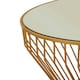 image 4 of Gold Finish Tapered Design Side Table,Bedside Table With Round Mirrored Top, Accent Table,Ideal For Lounge Gold