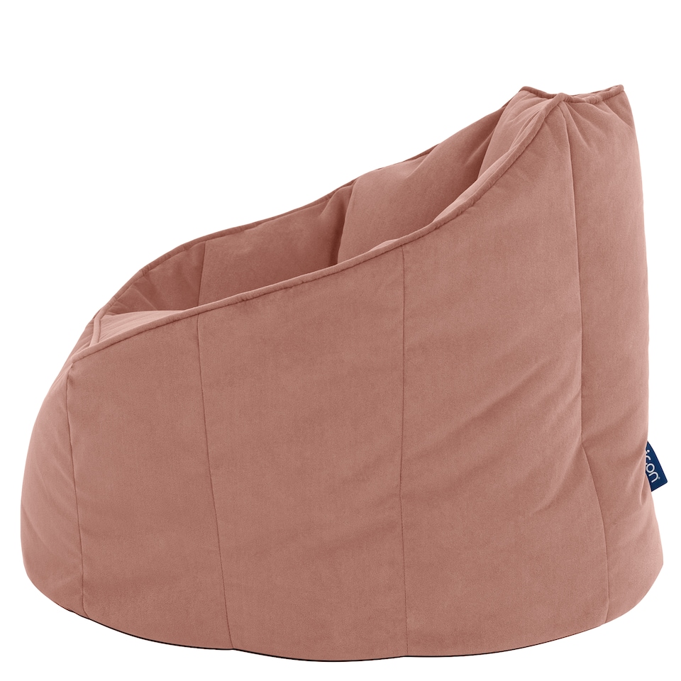 image 1 of icon Sirena  Velvet Bean Bag Accent Bean Bag Chair, Pink