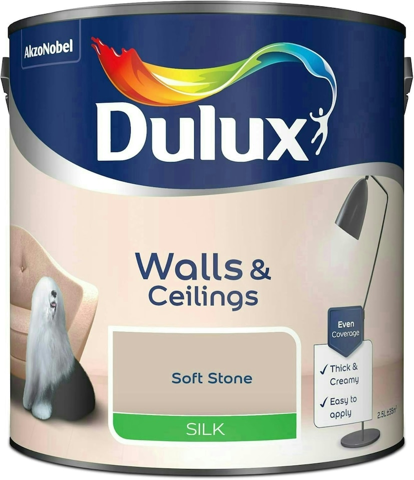 image 1 of Dulux Silk Soft Stone 2.5L Paint