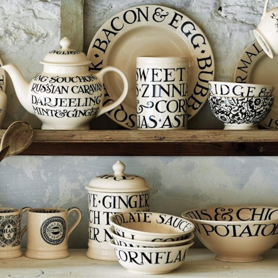 image 1 of Breakfast Bowl: 1 x 16cm Cereal Bowl Emma Bridgewater Black Toast, Ceramic White