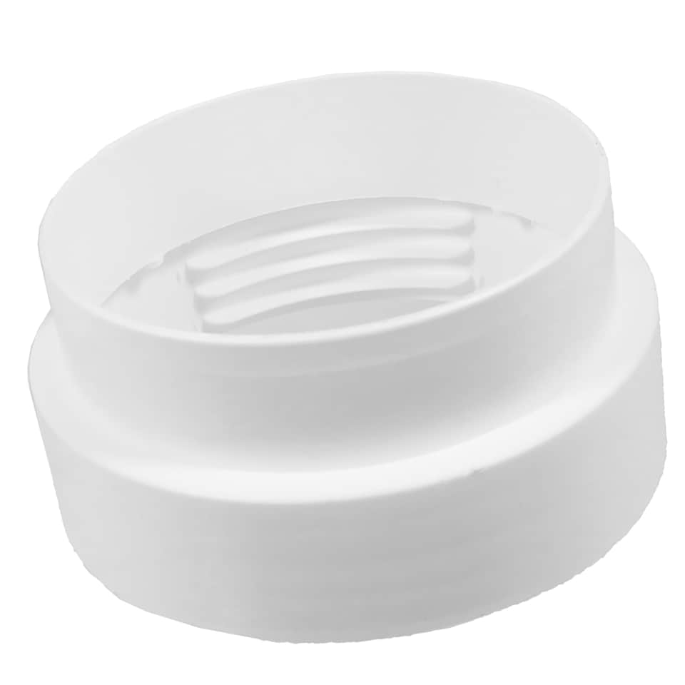 image 1 of SPARES2GO Tumble Dryer Vent Adaptor Threaded Female Duct Hose Outlet Connector (4" / 100mm)