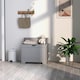 image 6 of HOMCOM Storage Trunk with Safety Hinge for Living Room, 56.4cm Grey