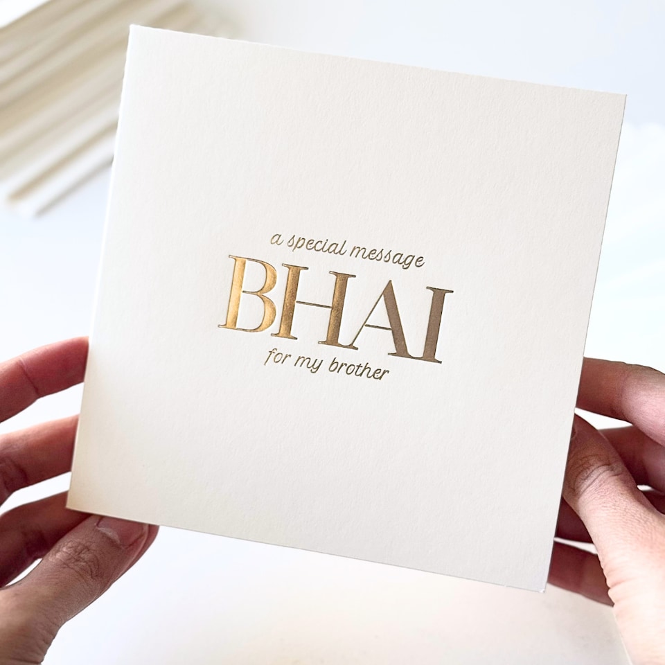 Luxury Special Message Card - Bhai (Brother)