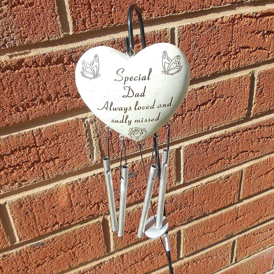 image 1 of Special Dad Hanging Wind Chime Graveside Memorial Decoration Plaque Outdoor