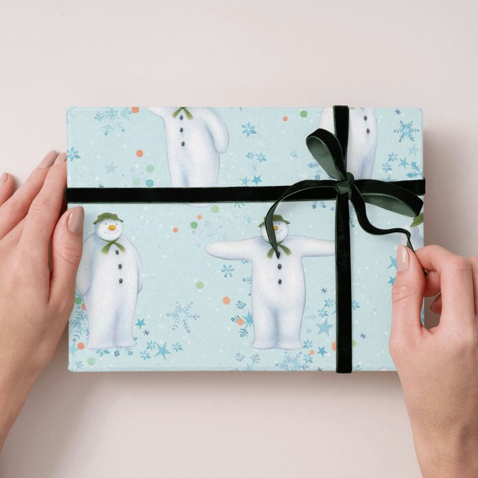 image 1 of The Snowman Christmas 2 Sheets & 2 Tags Gift Wrap