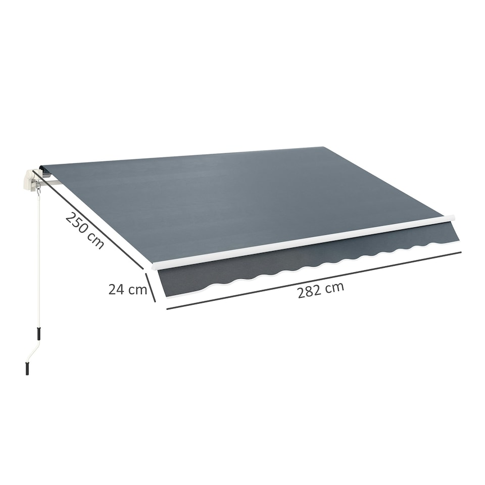 image 1 of Outsunny Replacement Canopy for 3 x 2.5 m Awning (Fabric Only) Cream | Cream