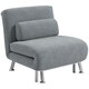 image 6 of HOMCOM Single Folding 5 Position Convertible Sleeper Chair Sofa Bed Blue