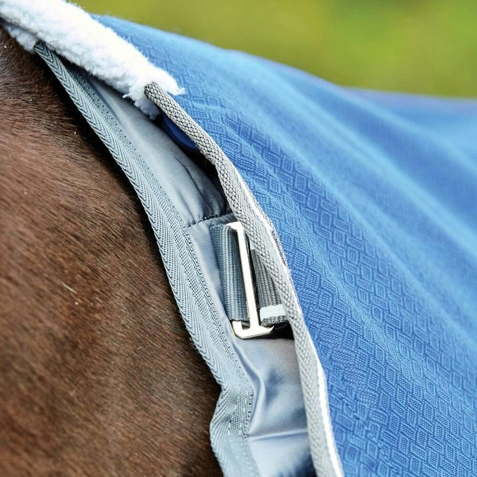 image 1 of Weatherbeeta Comfitec Premier Free II Standard-Neck Lightweight Horse Turnout Rug - Dark Blue/Grey/White - 6´ 5"