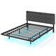 image 1 of COSTWAY King Size Floating Bed Frame with Charging Grey