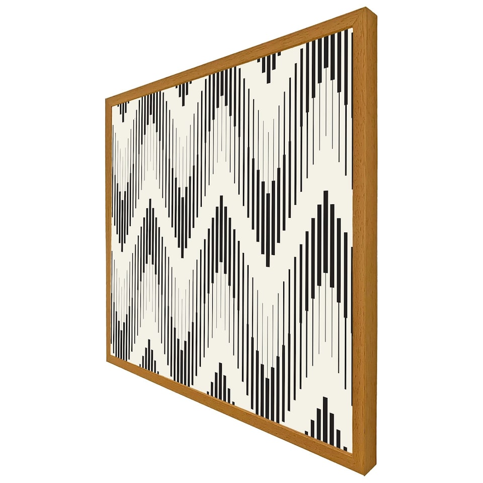 image 1 of Geometric zig zag (Picture Frame) Grey | L