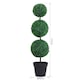 image 5 of Outsunny Set of 2 Artificial Boxwood Ball Topiary Trees Potted Decorative Plant Indoor Decor (112cm)