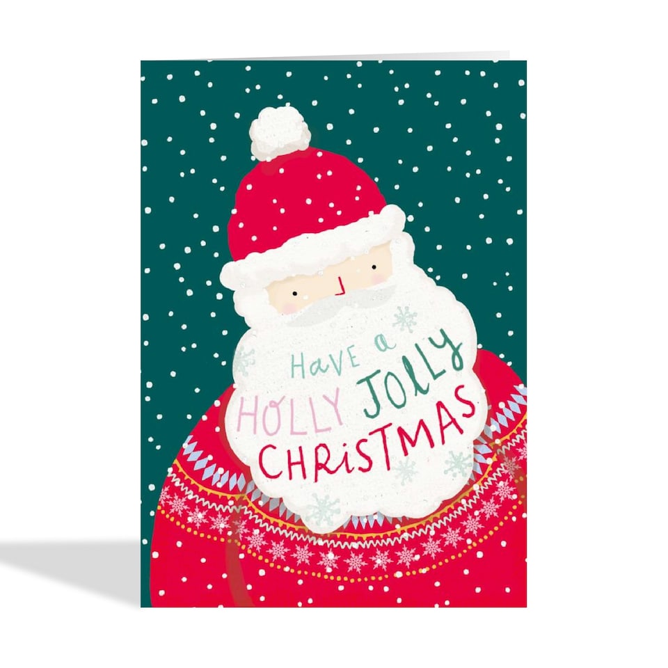 image 1 of Cute Holly Jolly Christmas Card