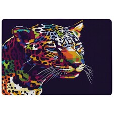 leopard face with pop art style (Rug) Multi | M