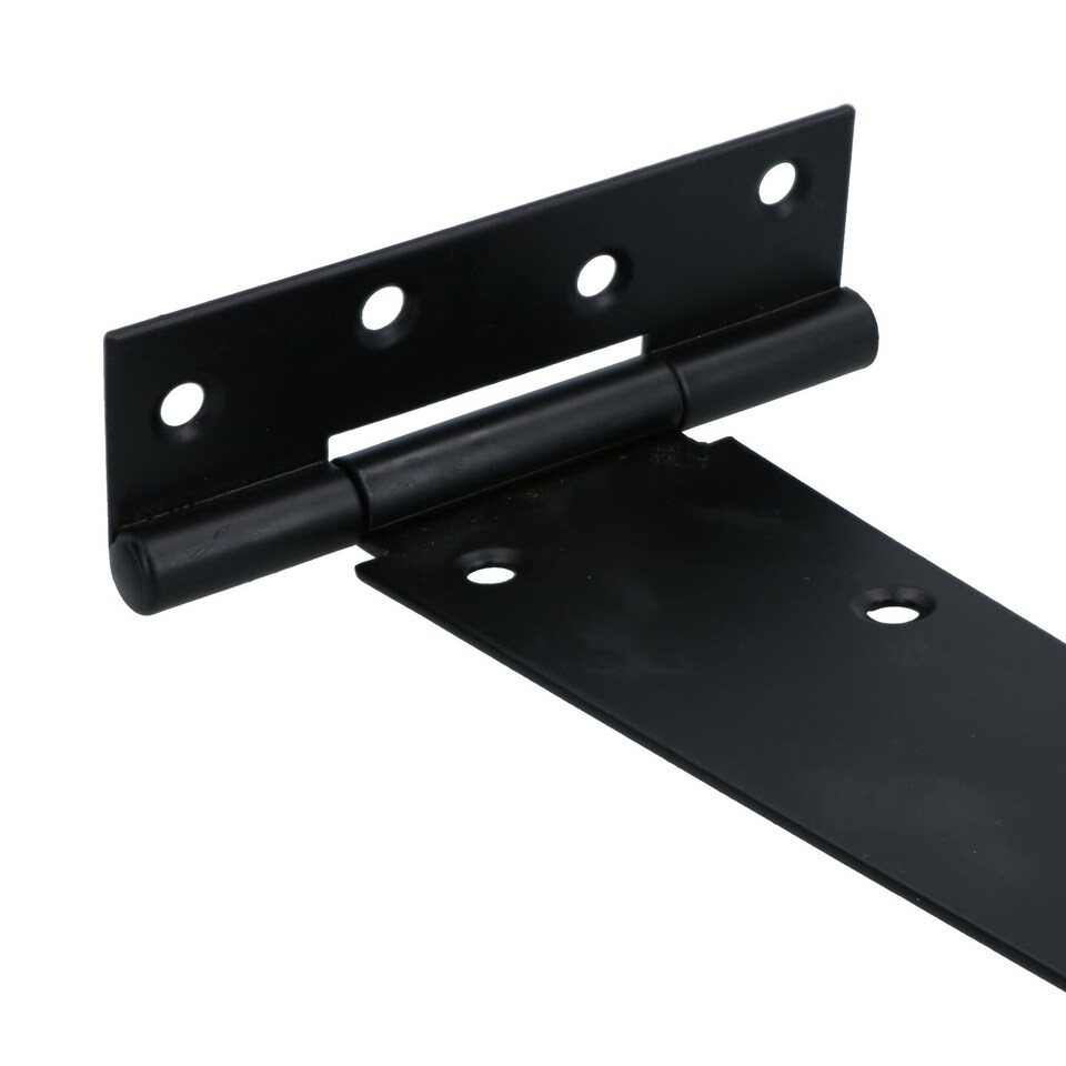 image 1 of 16in / 400mm Heavy Duty T Tee Hinges For Shed + Garden Gates Black Finish 4pc
