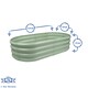 image 3 of Harbour Housewares Rounded Galvanised Steel Raised Garden Bed - 120cm x 60cm - Green