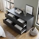 image 3 of URBNLIVING 4 Drawer Wide Chest Of Drawers Bedroom Storage Unit | Multi | Black Carcass + Black Drawers