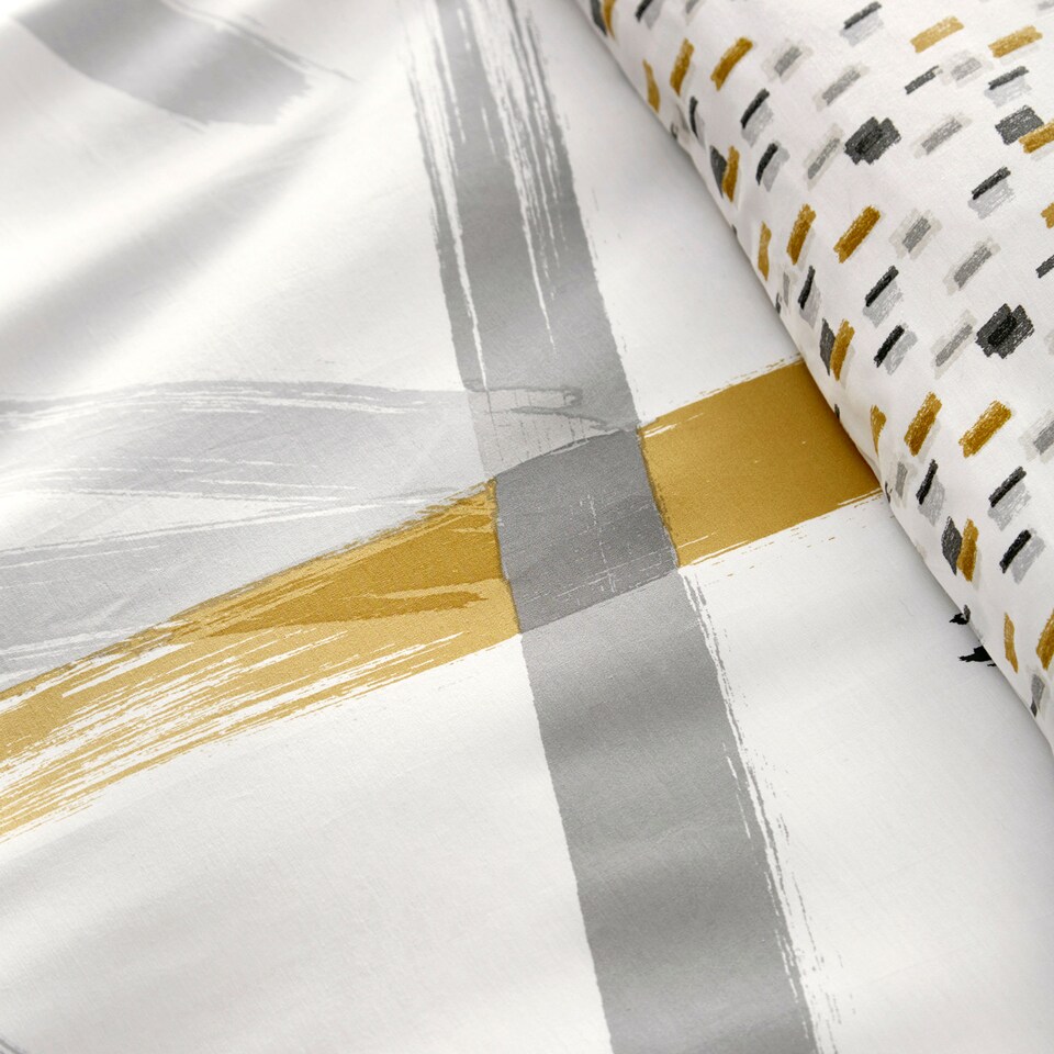 image 1 of Appletree Leda Duvet Cover Set Grey/Ochre