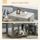 image 3 of PawHut Modern Pet Crate End Table w/ Double Doors, Drawer, for Medium Dogs