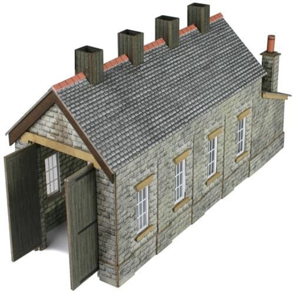 Metcalfe Stone Single Track Engine Shed Card Kit