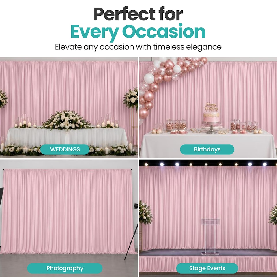 image 1 of 3x6m Spandex Backdrop Photography Background Drapes with Rod Pocket