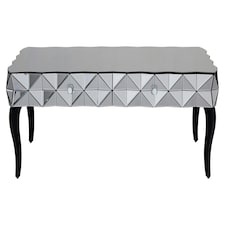 Interiors by Premier Distinctive Silver Coffee Table, Geomatric Silver Decorative Table For Hallways, Coffee Table For Patio Silver