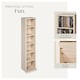 image 4 of CD DVD Storage Tower Media Display Unit Adjustable Shelves Wood Effect 102 CDs or 27 DVDs | Cream | beech | 20 x 21 x 90 cm | 1