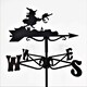 image 2 of Mini Witch Weathervane - Steel - L38 x W38 x H43.5 cm - Black