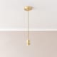 image 2 of ValueLights Shaw Brushed Gold Adjustable Single Pendant Ceiling Light | Gold