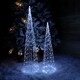 image 4 of Multi Function LED White Tree Cone Trio with 640 Cool White LEDs