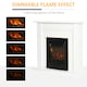 image 3 of HOMCOM 1000W/2000W Electric Fire & Mantelpiece w/ LED Flames Remote Timer