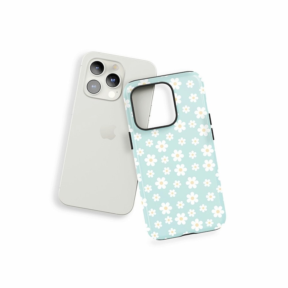 image 1 of Aqua Daisy Phone Case | Blue | iPhone 11 Pro Max
Tough | iPhone 11 Pro Max
Tough