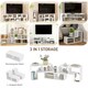 image 4 of HOMCOM TV Unit for TVs up to 75 Inches, Free Combination TV Stand, White