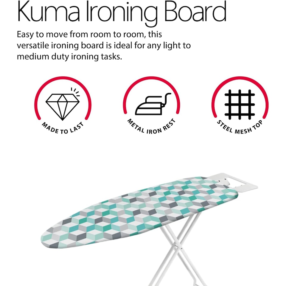 image 1 of Metaltex Kuma Ironing Board - Cubes