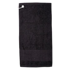 Towel City Printable Cotton Golf Towel - Black - One Size Black | One size