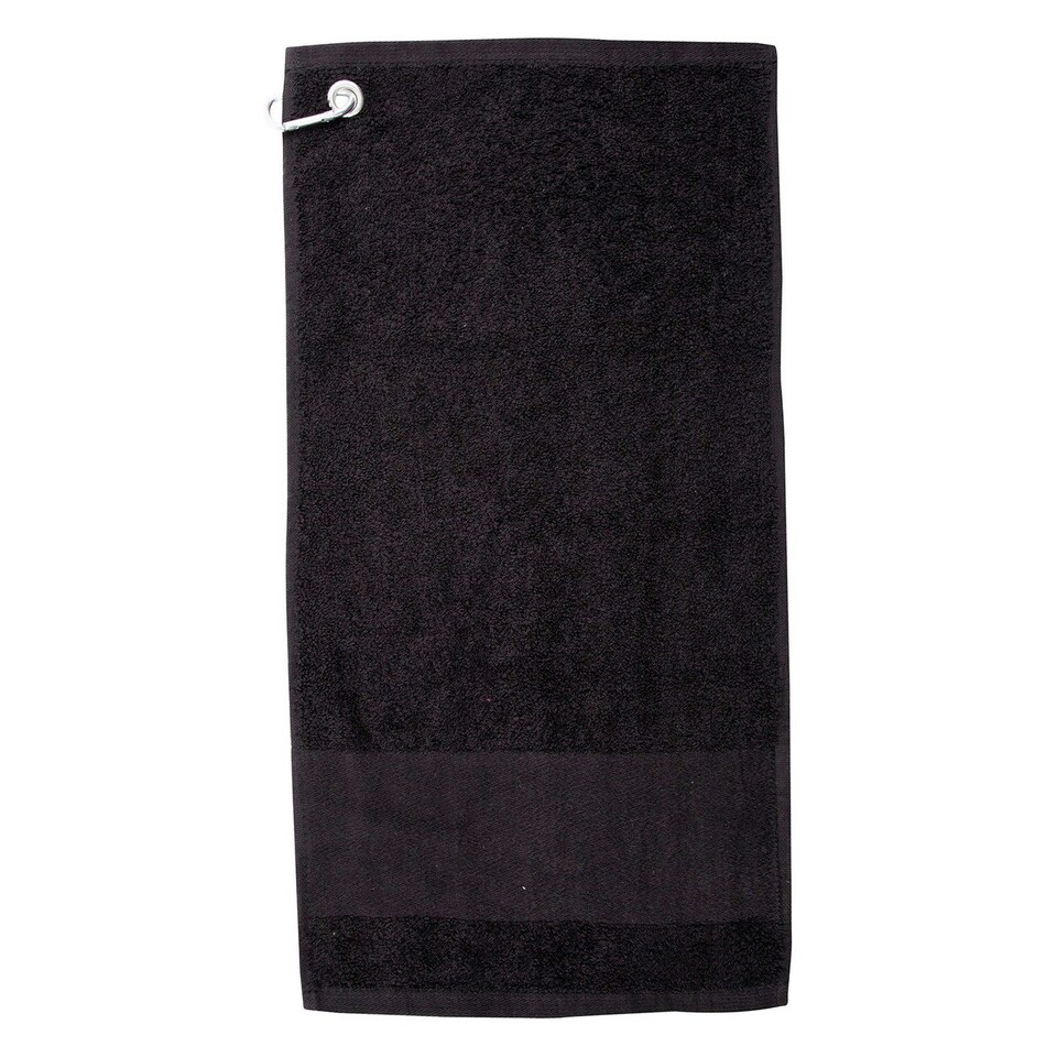 Towel City Printable Cotton Golf Towel - Black - One Size Black | One size