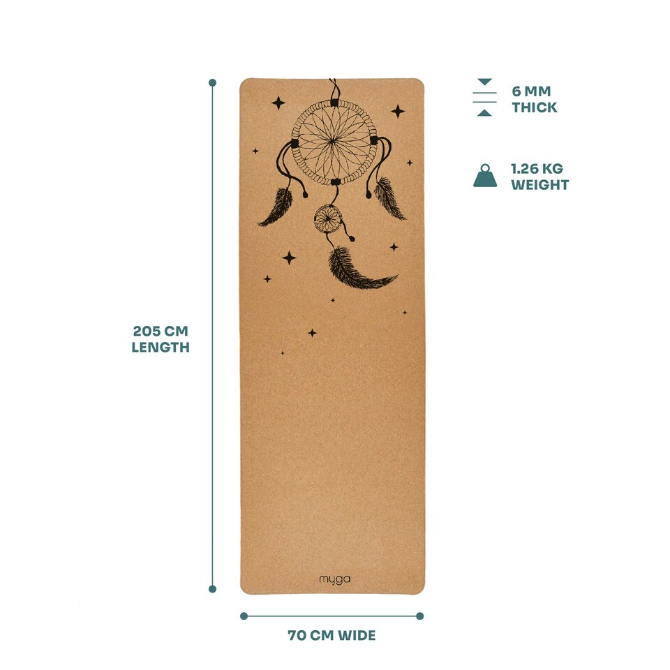image 1 of Myga Dream Catcher Extra Large Cork Yoga Mat