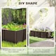 image 3 of Outsunny Plastic Planter Box Kit, Modular Raised Bed for Flowers, Herbs 