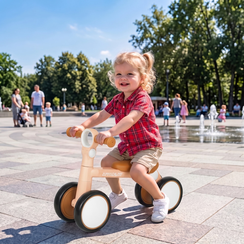 image 1 of AIYAPLAY Balance Bike Lightweight and Adjustable for 1–2 Years, Pink